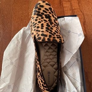Birdies cheetah flat work loafers sz 8.5 NWT in original box and bag